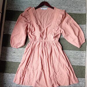 Zara New w/o Tags Lace Marsala Dress